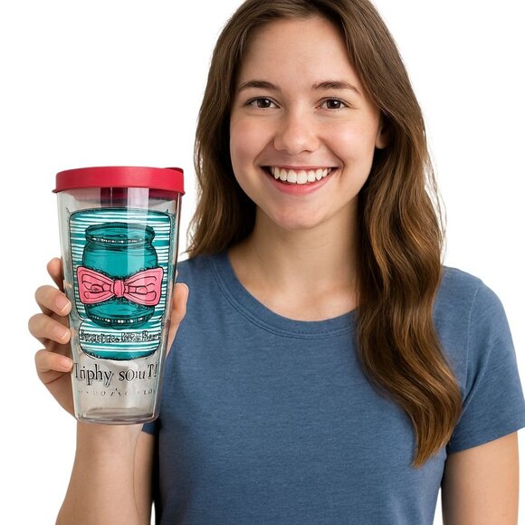 Simply Southern Tervis Travel Tumbler Cup The Southern Tie That Binds us 24 oz - Picture 1 of 16